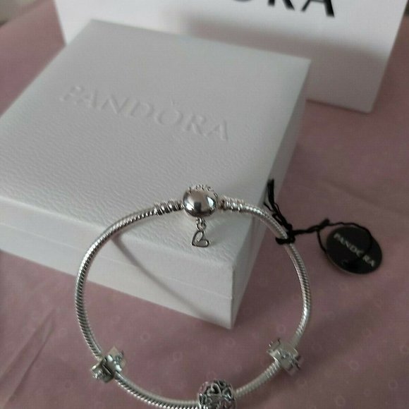 Authentic Pandora Limited Edt *RETIRED* Free Heart Bracelet Gift Set  19cm/7.5 - Picture 11 of 11